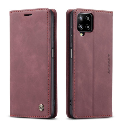 For Samsung Galaxy A12 CaseMe 013 Multifunctional Horizontal Flip Leather Case with Holder & Card Slot & Wallet(Wine Red) by CaseMe