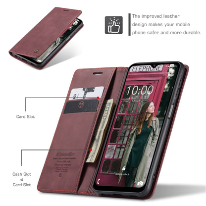 For Samsung Galaxy A12 CaseMe 013 Multifunctional Horizontal Flip Leather Case with Holder & Card Slot & Wallet(Wine Red) by CaseMe