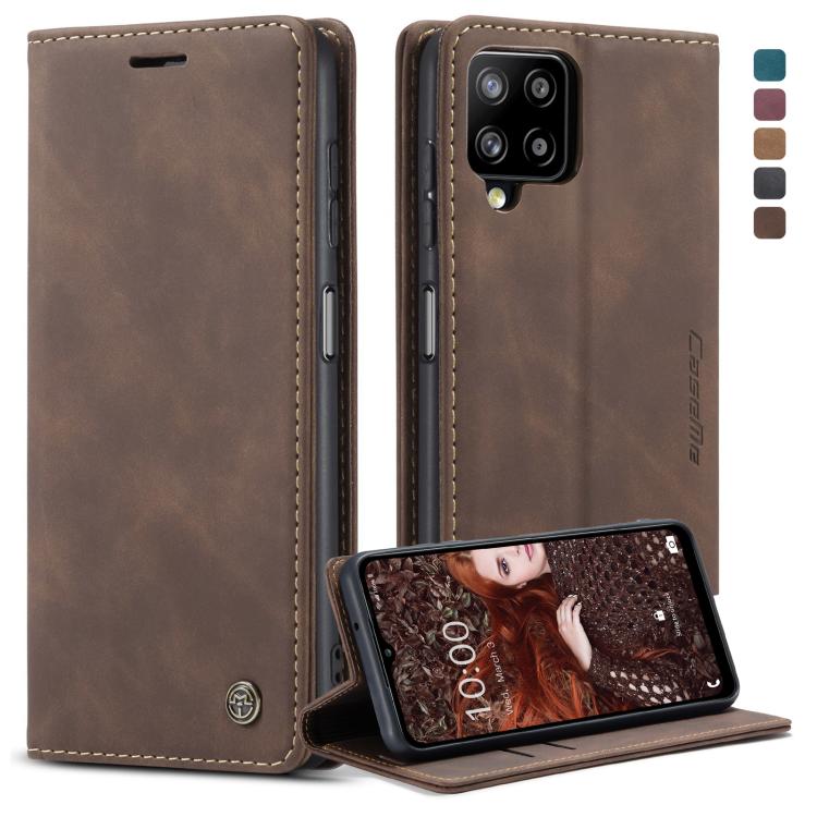 For Samsung Galaxy A12 CaseMe 013 Multifunctional Horizontal Flip Leather Case with Holder & Card Slot & Wallet(Coffee) - Galaxy Phone Cases by CaseMe | Online Shopping UK | buy2fix