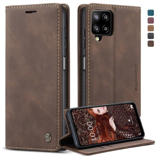 For Samsung Galaxy A12 CaseMe 013 Multifunctional Horizontal Flip Leather Case with Holder & Card Slot & Wallet(Coffee) - Galaxy Phone Cases by CaseMe | Online Shopping UK | buy2fix