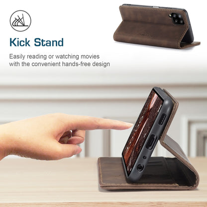 For Samsung Galaxy A12 CaseMe 013 Multifunctional Horizontal Flip Leather Case with Holder & Card Slot & Wallet(Coffee) - Galaxy Phone Cases by CaseMe | Online Shopping UK | buy2fix