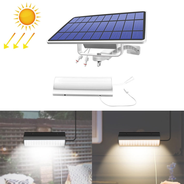Pull-Switch 2 in 1 Solar Light 60-LEDs Landscape Courtyard Wall Lamp, Light Color:Warm Light(White Shell) by buy2fix