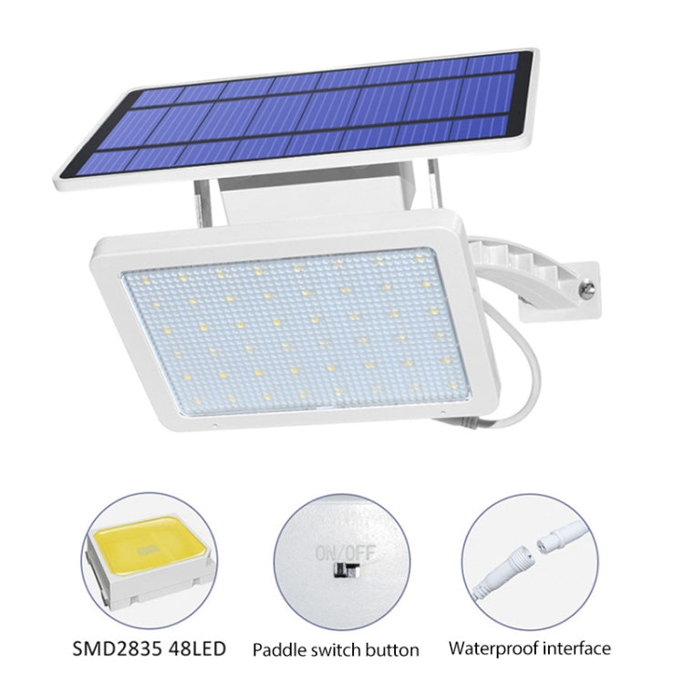 48 LED Detachable Solar Light IP65 Waterproof Outdoor Courtyard LED Street Lamp, Light Color:White Light(White) by buy2fix