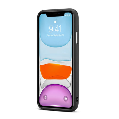 For iPhone 11 Pro Max Fierre Shann Leather Texture Phone Back Cover Case (Ox Tendon Black) - iPhone 11 Pro Max Cases by FIERRE SHANN | Online Shopping UK | buy2fix