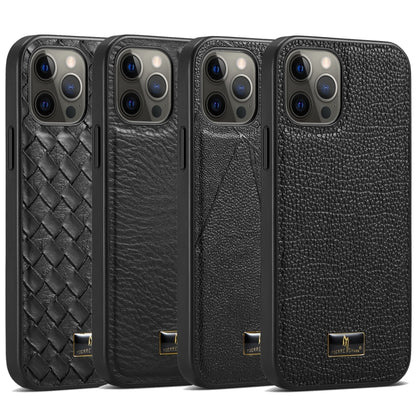 For iPhone 12 mini Fierre Shann Leather Texture Phone Back Cover Case (Lychee Black) - iPhone 12 mini Cases by FIERRE SHANN | Online Shopping UK | buy2fix