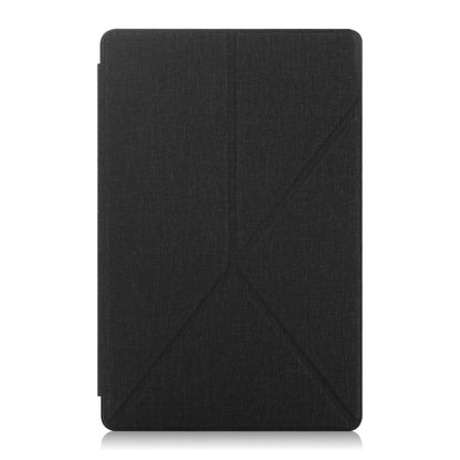 For Samsung Galaxy Tab A7 10.4 2020 T500 Cloth Texture Multi-folding Horizontal Flip PU Leather Shockproof Case with Holder & Sleep / Wake-up Function(Black) - Galaxy Tab S7 by buy2fix | Online Shopping UK | buy2fix
