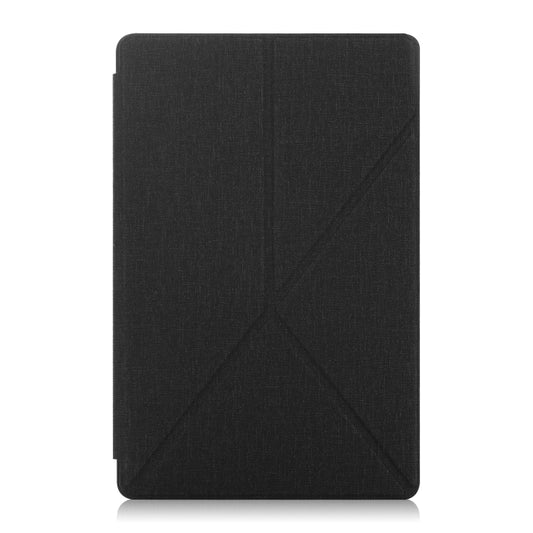 For Samsung Galaxy Tab A7 10.4 2020 T500 Cloth Texture Multi-folding Horizontal Flip PU Leather Shockproof Case with Holder & Sleep / Wake-up Function(Black) - Galaxy Tab S7 by buy2fix | Online Shopping UK | buy2fix