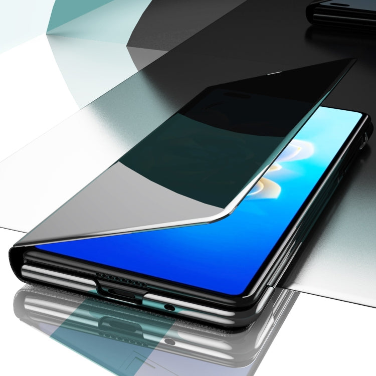 For Huawei Mate X2 Electroplated Mirror Protective Case with Holder(Silver) - Huawei Cases by buy2fix | Online Shopping UK | buy2fix