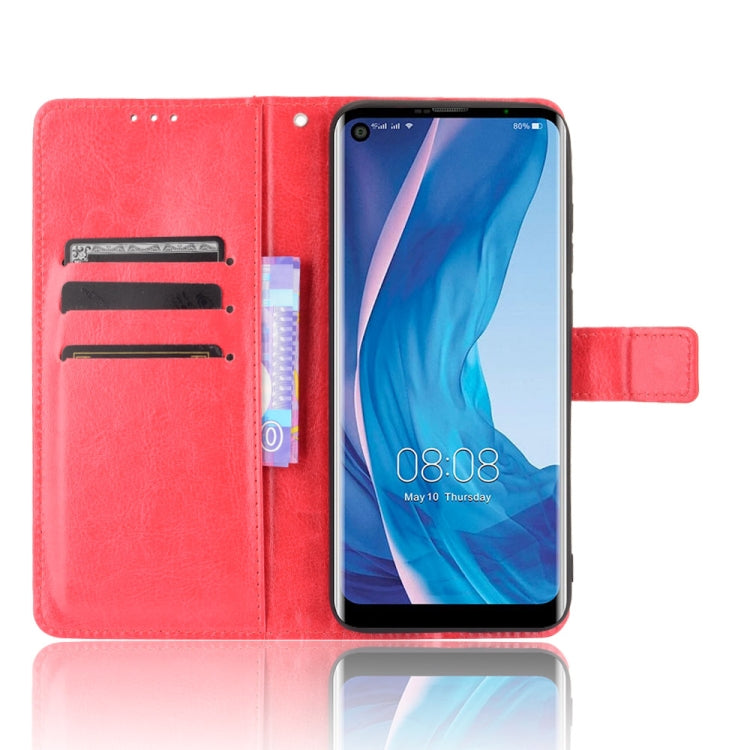 For Ulefone Note 11P Retro Crazy Horse Texture Horizontal Flip Leather Case with Holder & Card Slots & Photo Frame(Red) by buy2fix