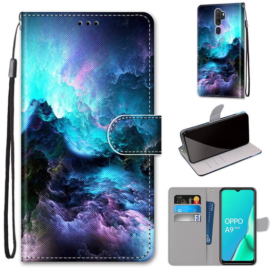 For OPPO A9 (2020) / A5 (2020) / A11X / A11 Coloured Drawing Cross Texture Horizontal Flip PU Leather Case with Holder & Card Slots & Wallet & Lanyard(Colorful Clouds) by buy2fix