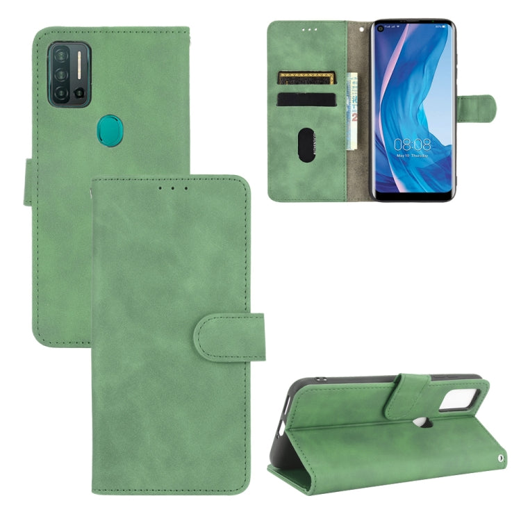 For Ulefone Note 11P Solid Color Skin Feel Magnetic Buckle Horizontal Flip Calf Texture PU Leather Case with Holder & Card Slots & Wallet(Green) by buy2fix