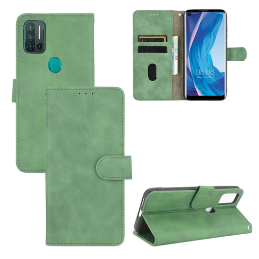 For Ulefone Note 11P Solid Color Skin Feel Magnetic Buckle Horizontal Flip Calf Texture PU Leather Case with Holder & Card Slots & Wallet(Green) by buy2fix