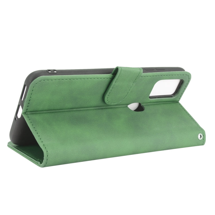 For Ulefone Note 11P Solid Color Skin Feel Magnetic Buckle Horizontal Flip Calf Texture PU Leather Case with Holder & Card Slots & Wallet(Green) by buy2fix
