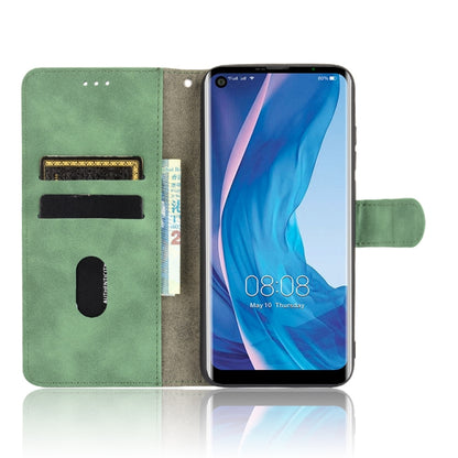 For Ulefone Note 11P Solid Color Skin Feel Magnetic Buckle Horizontal Flip Calf Texture PU Leather Case with Holder & Card Slots & Wallet(Green) by buy2fix