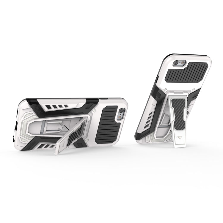 War Chariot Series Armor All-inclusive Shockproof PC + TPU Protective Case with Invisible Holder For iPhone 6(White) by buy2fix
