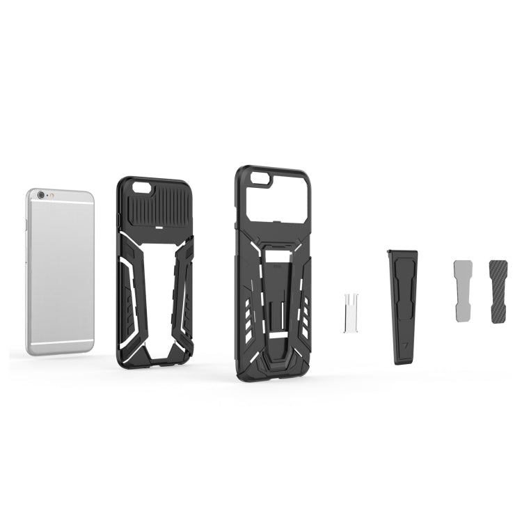 War Chariot Series Armor All-inclusive Shockproof PC + TPU Protective Case with Invisible Holder For iPhone 6 Plus(Red) by buy2fix