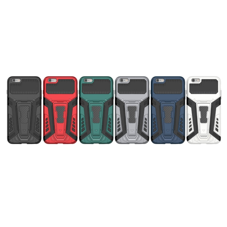War Chariot Series Armor All-inclusive Shockproof PC + TPU Protective Case with Invisible Holder For iPhone 6 Plus(Red) by buy2fix