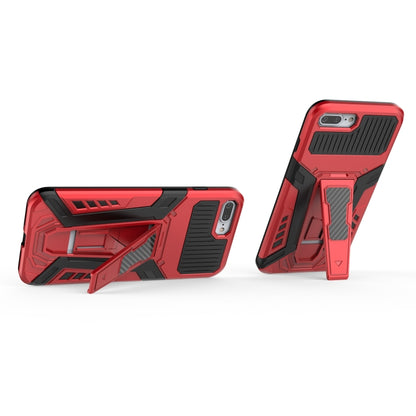 War Chariot Series Armor All-inclusive Shockproof PC + TPU Protective Case with Invisible Holder For iPhone 8 Plus / 7 Plus(Red) by buy2fix