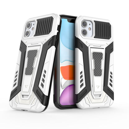 For iPhone 11 War Chariot Series Armor All-inclusive Shockproof PC + TPU Protective Case with Invisible Holder (White) by buy2fix
