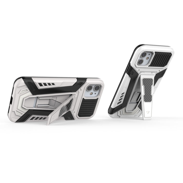 For iPhone 11 War Chariot Series Armor All-inclusive Shockproof PC + TPU Protective Case with Invisible Holder (White) by buy2fix