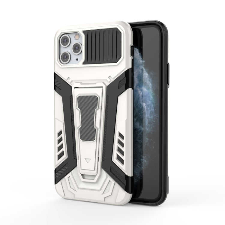 For iPhone 11 Pro Max War Chariot Series Armor All-inclusive Shockproof PC + TPU Protective Case with Invisible Holder (White) by buy2fix
