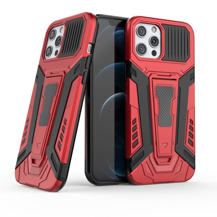 For iPhone 12 Pro Max War Chariot Series Armor All-inclusive Shockproof PC + TPU Protective Case with Invisible Holder(Red) by buy2fix