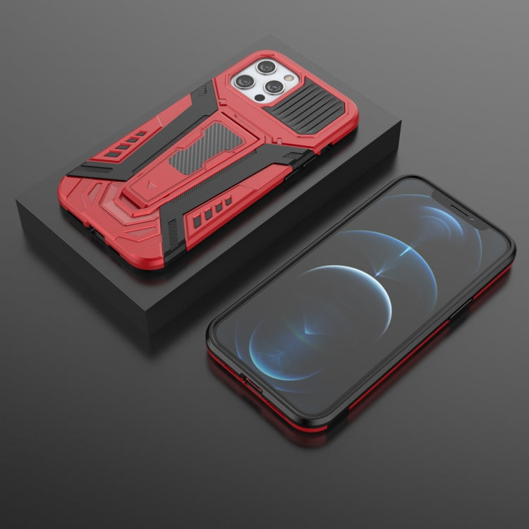 For iPhone 12 Pro Max War Chariot Series Armor All-inclusive Shockproof PC + TPU Protective Case with Invisible Holder(Red) by buy2fix