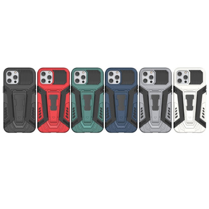 For iPhone 12 Pro Max War Chariot Series Armor All-inclusive Shockproof PC + TPU Protective Case with Invisible Holder(Red) by buy2fix