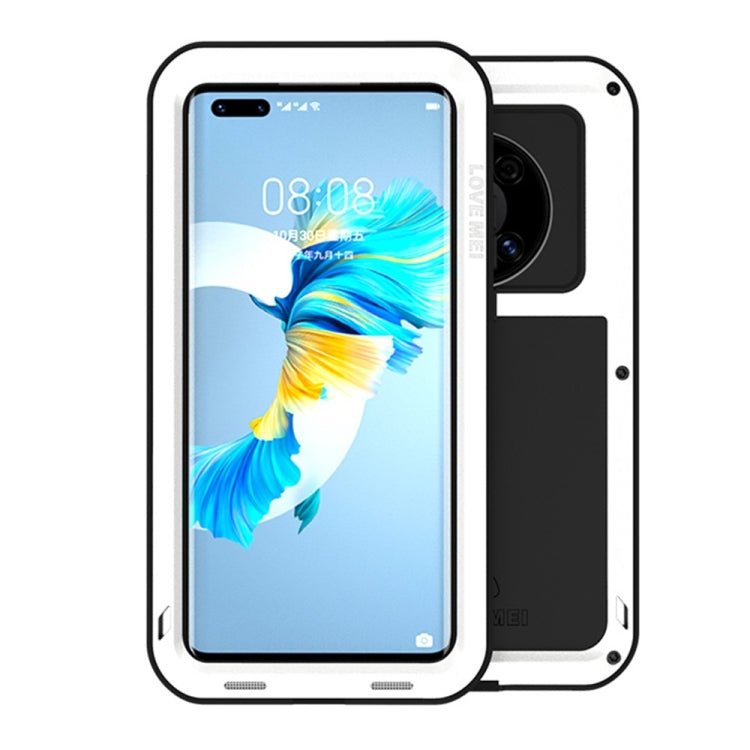 For Huawei Mate 40 LOVE MEI Metal Shockproof Waterproof Dustproof Protective Case without Glass(White) - Huawei Cases by buy2fix | Online Shopping UK | buy2fix