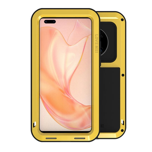 For Huawei Mate 40 Pro+ LOVE MEI Metal Shockproof Waterproof Dustproof Protective Case without Glass(Yellow) - Huawei Cases by buy2fix | Online Shopping UK | buy2fix