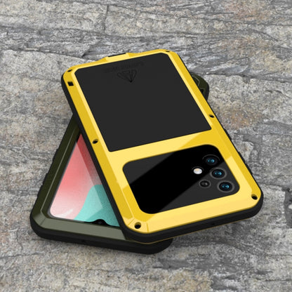 For Samsung Galaxy A32 5G LOVE MEI Metal Shockproof Waterproof Dustproof Protective Case with Glass(White) by LOVE MEI