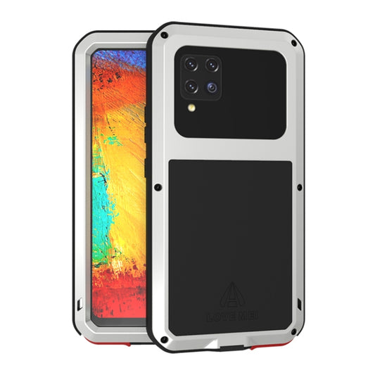 For Samsung Galaxy A42 LOVE MEI Metal Shockproof Waterproof Dustproof Protective Case with Glass(Silver) by LOVE MEI