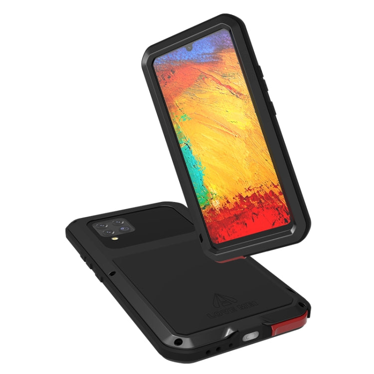 For Samsung Galaxy A42 LOVE MEI Metal Shockproof Waterproof Dustproof Protective Case with Glass(Red) - Galaxy Phone Cases by LOVE MEI | Online Shopping UK | buy2fix