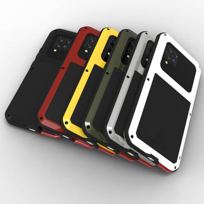 For Samsung Galaxy A42 LOVE MEI Metal Shockproof Waterproof Dustproof Protective Case with Glass(Red) - Galaxy Phone Cases by LOVE MEI | Online Shopping UK | buy2fix
