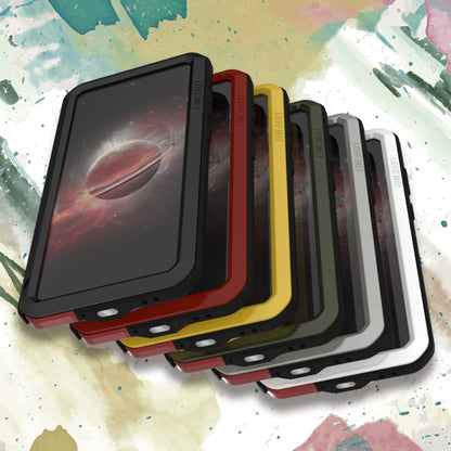 For Samsung Galaxy A72 5G / 4G LOVE MEI Metal Shockproof Waterproof Dustproof Protective Case with Glass(White) by LOVE MEI