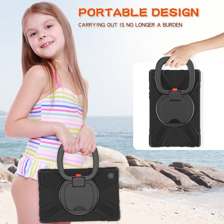 For iPad 9.7 inch (2018/2017) Silicone + PC Protective Case with Holder & Shoulder Strap(Black+Black) - iPad Pro 9.7 inch Cases by buy2fix | Online Shopping UK | buy2fix
