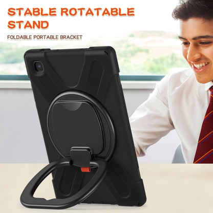 For iPad 9.7 inch (2018/2017) Silicone + PC Protective Case with Holder & Shoulder Strap(Black+Black) - iPad Pro 9.7 inch Cases by buy2fix | Online Shopping UK | buy2fix