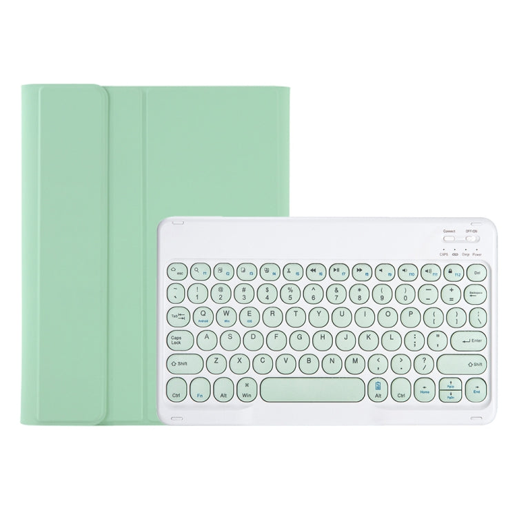 YT11B Detachable Candy Color Skin Feel Texture Round Keycap Bluetooth Keyboard Leather Case For iPad Air 4 2020 / Air 5 2022 / Pro 11 inch 2022 / 2021 / 2020 / 2018(Light Green) - For iPad Pro by buy2fix | Online Shopping UK | buy2fix