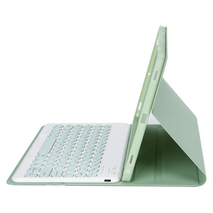YT11B Detachable Candy Color Skin Feel Texture Round Keycap Bluetooth Keyboard Leather Case For iPad Air 4 2020 / Air 5 2022 / Pro 11 inch 2022 / 2021 / 2020 / 2018(Light Green) - For iPad Pro by buy2fix | Online Shopping UK | buy2fix