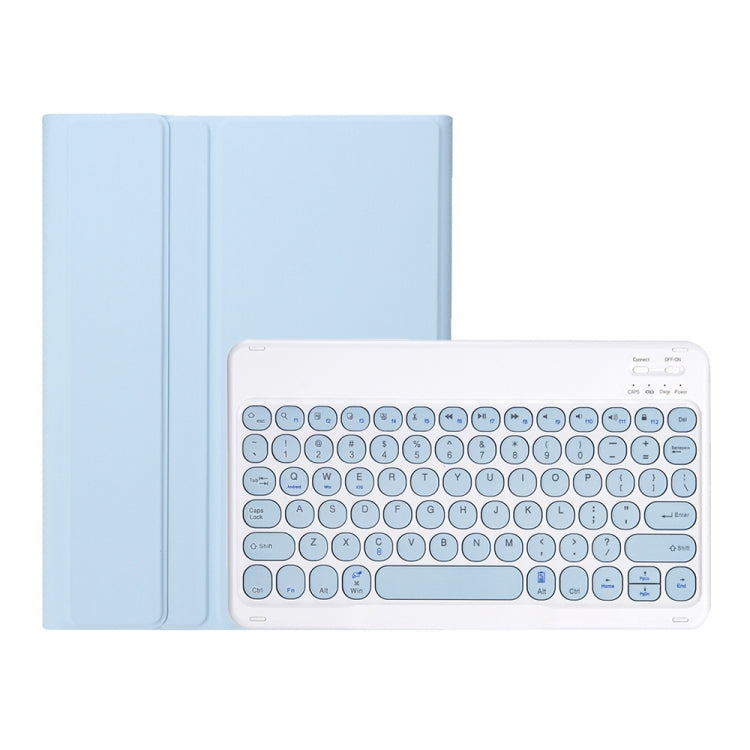 YT11B Detachable Candy Color Skin Feel Texture Round Keycap Bluetooth Keyboard Leather Case For iPad Air 4 2020 / Air 5 2022 / Pro 11 inch 2022 / 2021 / 2020 / 2018(White Ice) - For iPad Pro by buy2fix | Online Shopping UK | buy2fix