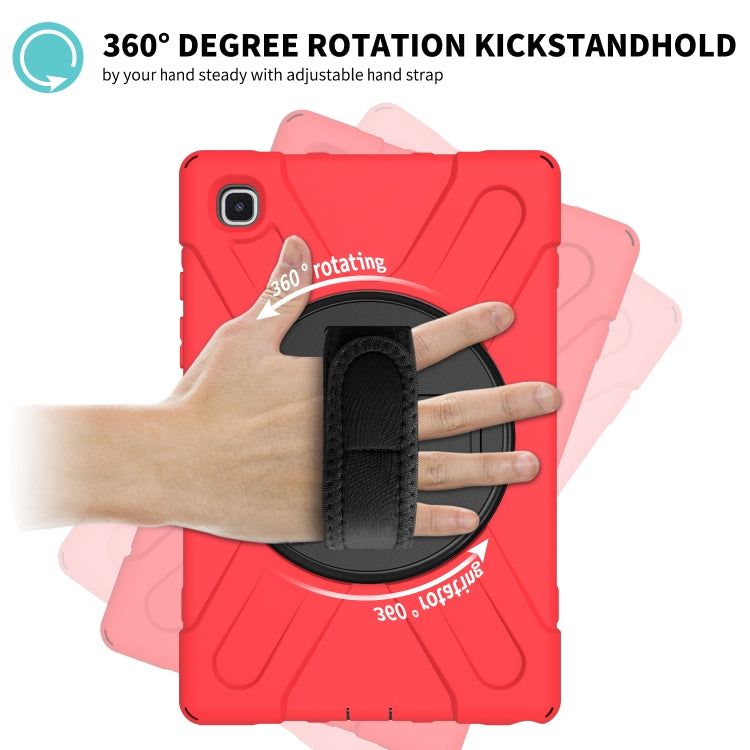 For Samsung Galaxy Tab A7 10.4 2020 T500 / T505 Shockproof Colorful Silicone + PC Protective Case with Holder & Shoulder Strap & Hand Strap(Red) - Other Galaxy Tab PC by buy2fix | Online Shopping UK | buy2fix