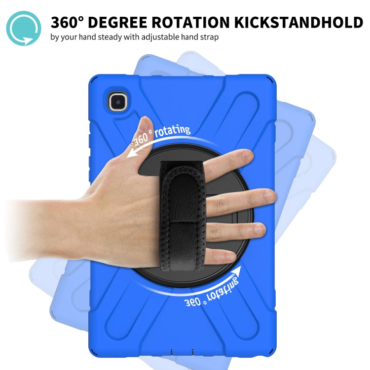 For Samsung Galaxy Tab A7 10.4 2020 T500 / T505 Shockproof Colorful Silicone + PC Protective Case with Holder & Shoulder Strap & Hand Strap(Blue) - Other Galaxy Tab PC by buy2fix | Online Shopping UK | buy2fix