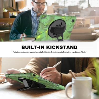 For Samsung Galaxy Tab A7 10.4 2020 T500 / T505 Shockproof Colorful Silicone + PC Protective Case with Holder & Shoulder Strap & Hand Strap(Camouflage) - Other Galaxy Tab PC by buy2fix | Online Shopping UK | buy2fix