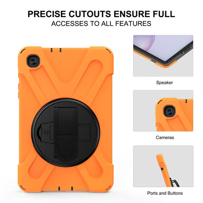 For Samsung Galaxy Tab A 8.4 2020 T307U Shockproof Colorful Silicone + PC Protective Case with Holder & Shoulder Strap & Hand Strap(Orange) - Tab A 8.4 (2020) by buy2fix | Online Shopping UK | buy2fix