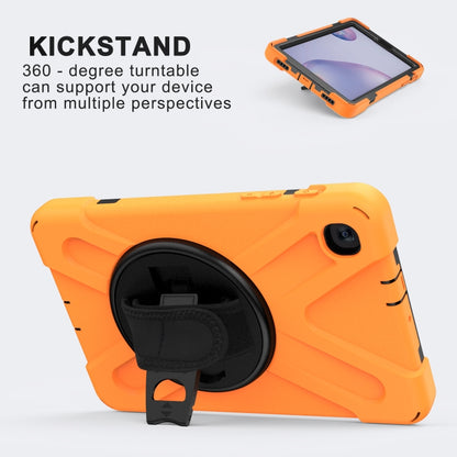 For Samsung Galaxy Tab A 8.4 2020 T307U Shockproof Colorful Silicone + PC Protective Case with Holder & Shoulder Strap & Hand Strap(Orange) - Tab A 8.4 (2020) by buy2fix | Online Shopping UK | buy2fix
