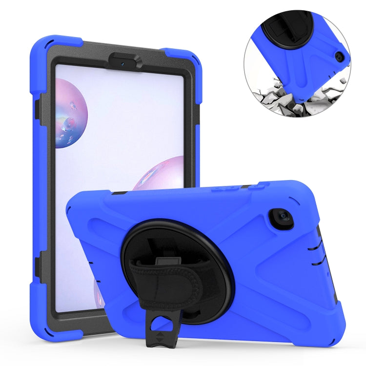 For Samsung Galaxy Tab A 8.4 2020 T307U Shockproof Colorful Silicone + PC Protective Case with Holder & Shoulder Strap & Hand Strap(Blue) - Tab A 8.4 (2020) by buy2fix | Online Shopping UK | buy2fix