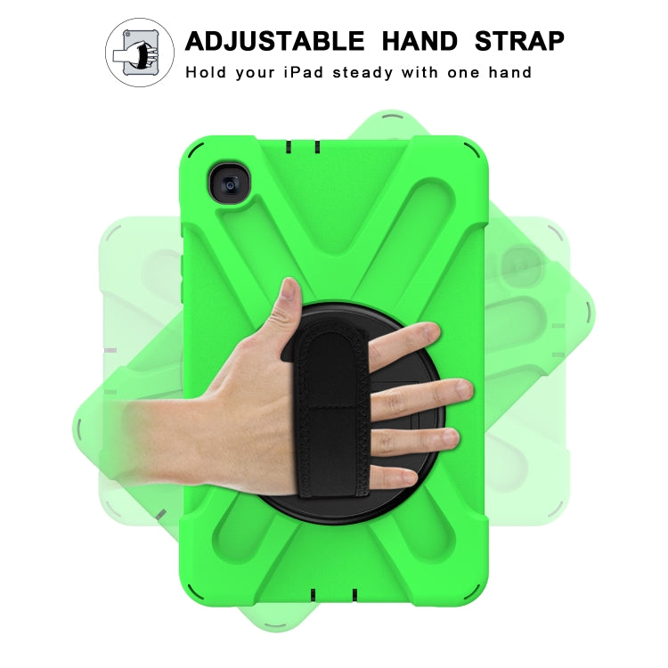 For Samsung Galaxy Tab A 8.4 2020 T307U Shockproof Colorful Silicone + PC Protective Case with Holder & Shoulder Strap & Hand Strap(Green) - Tab A 8.4 (2020) by buy2fix | Online Shopping UK | buy2fix