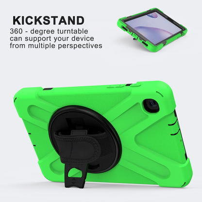 For Samsung Galaxy Tab A 8.4 2020 T307U Shockproof Colorful Silicone + PC Protective Case with Holder & Shoulder Strap & Hand Strap(Green) - Tab A 8.4 (2020) by buy2fix | Online Shopping UK | buy2fix
