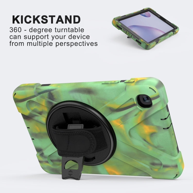 For Samsung Galaxy Tab A 8.4 2020 T307U Shockproof Colorful Silicone + PC Protective Case with Holder & Shoulder Strap & Hand Strap(Camouflage) - Tab A 8.4 (2020) by buy2fix | Online Shopping UK | buy2fix