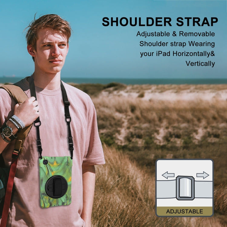 For Samsung Galaxy Tab A 8.4 2020 T307U Shockproof Colorful Silicone + PC Protective Case with Holder & Shoulder Strap & Hand Strap(Camouflage) - Tab A 8.4 (2020) by buy2fix | Online Shopping UK | buy2fix